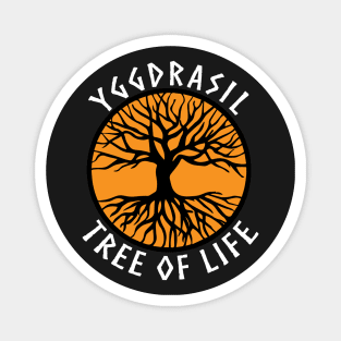 tree of life Yggdrasil Orange Valhalla Vikings Magnet